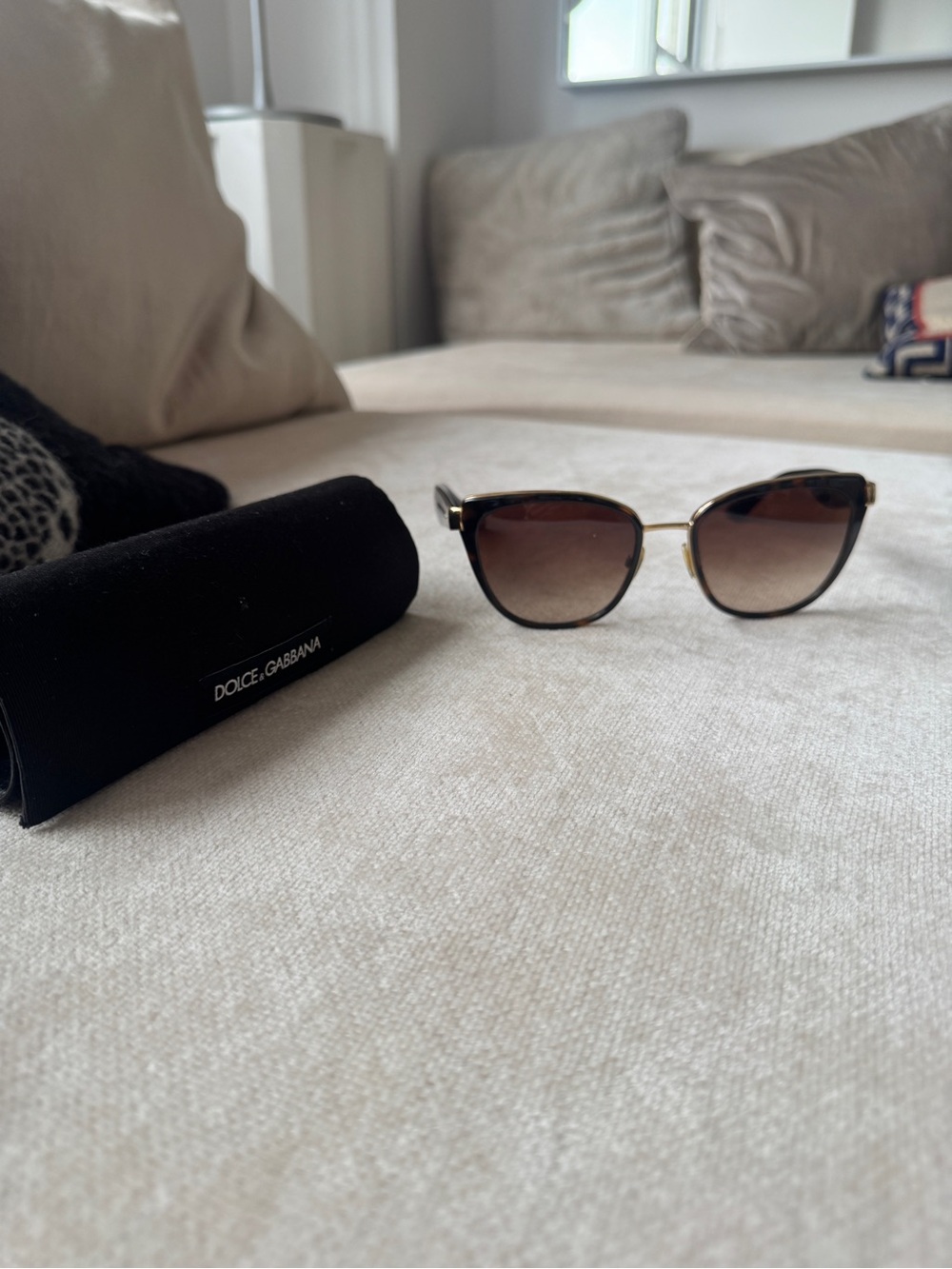 Dolce & Gabbana Brown Gradient Cat-Eye Sunglasses